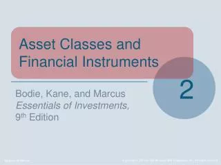 Asset Classes and Financial Instruments