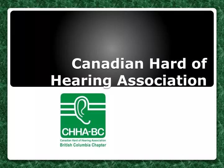 canadian hard of hearing association