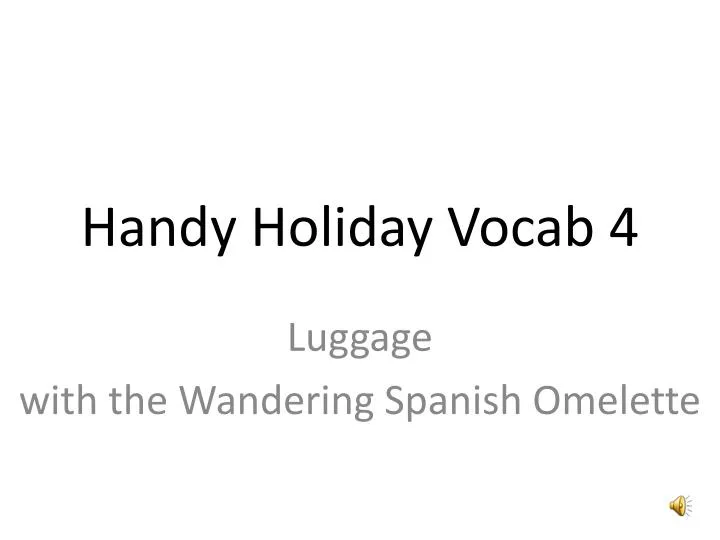 handy holiday vocab 4