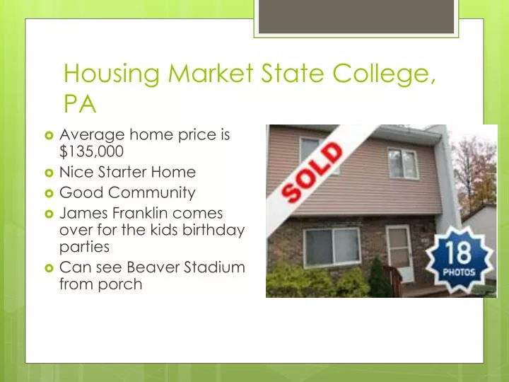 housing market state college pa