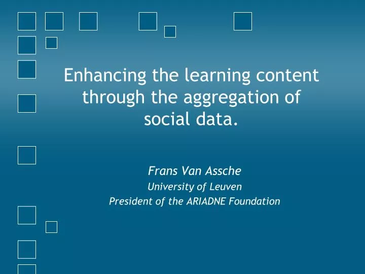 enhancing the learning content through the aggregation of social data
