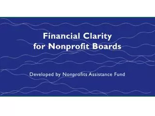 Financial Clarity for Nonprofit Boards