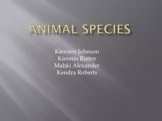 Animal species