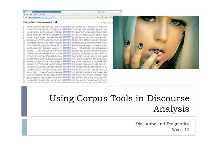 using corpus tools in discourse analysis
