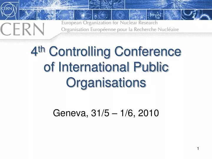 4 th controlling conference of international public organisations