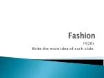 Fashion - slide 1