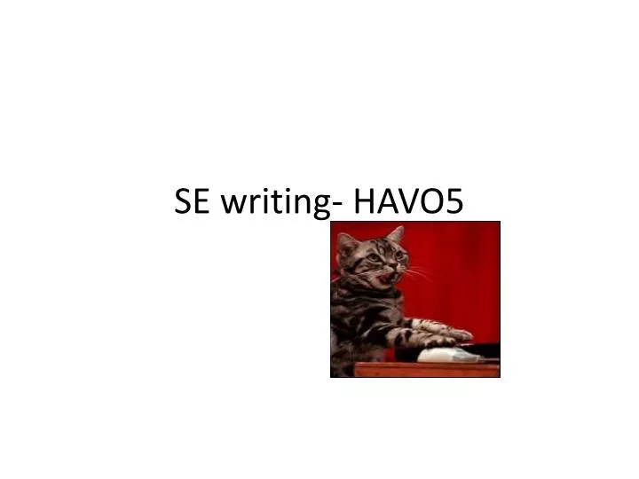 se writing havo5