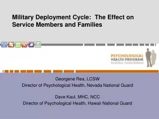 Military Deployment Cycle: The Effect on Service Members and Families