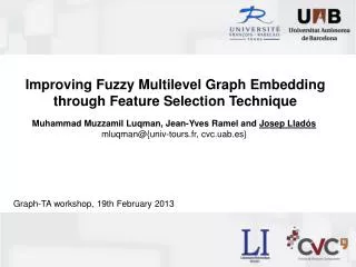 Improving Fuzzy Multilevel Graph Embedding through Feature Selection Technique