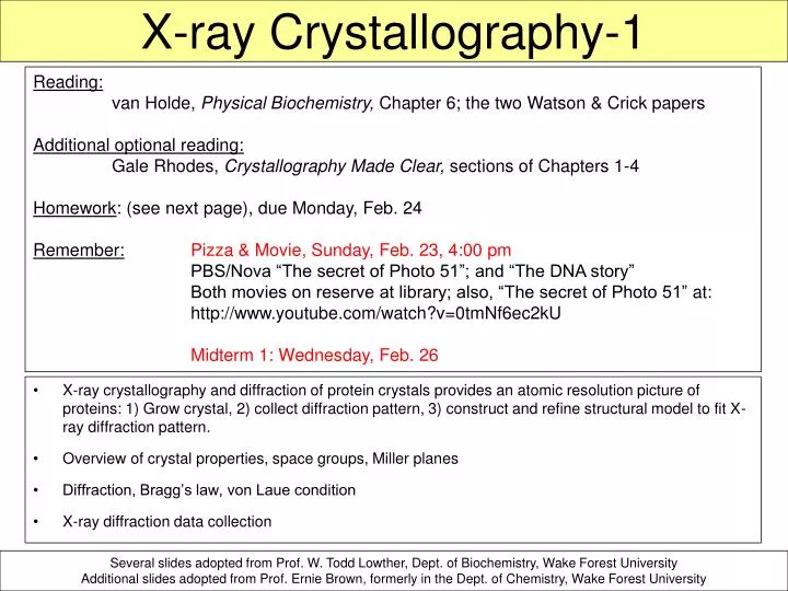 x ray crystallography 1