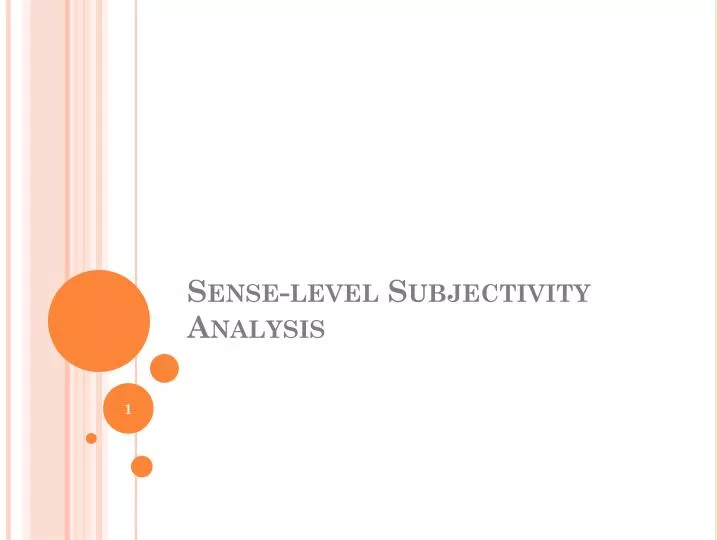 sense level subjectivity analysis