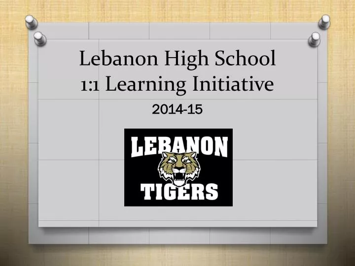 lebanon high school 1 1 learning initiative