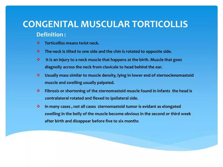 congenital muscular torticollis