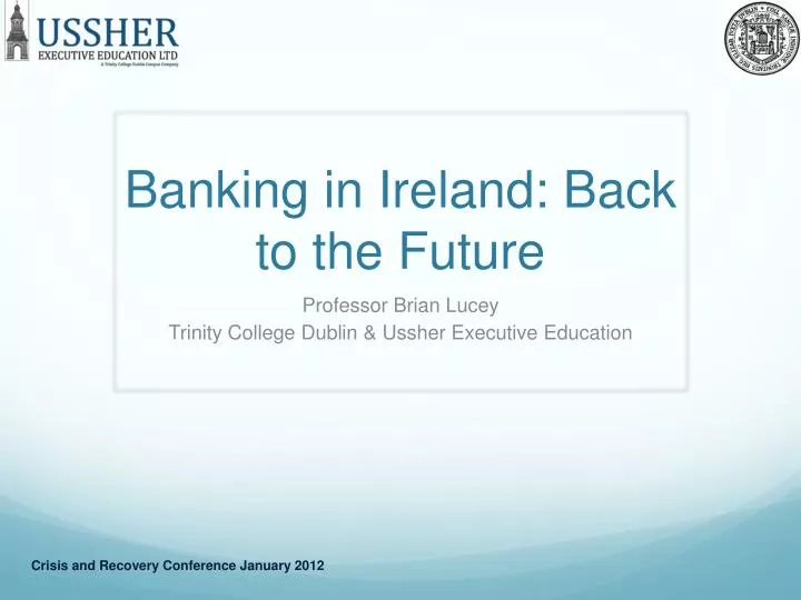 banking in ireland back to the future