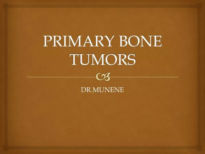 primary bone tumors