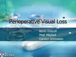 Perioperative Visual Loss