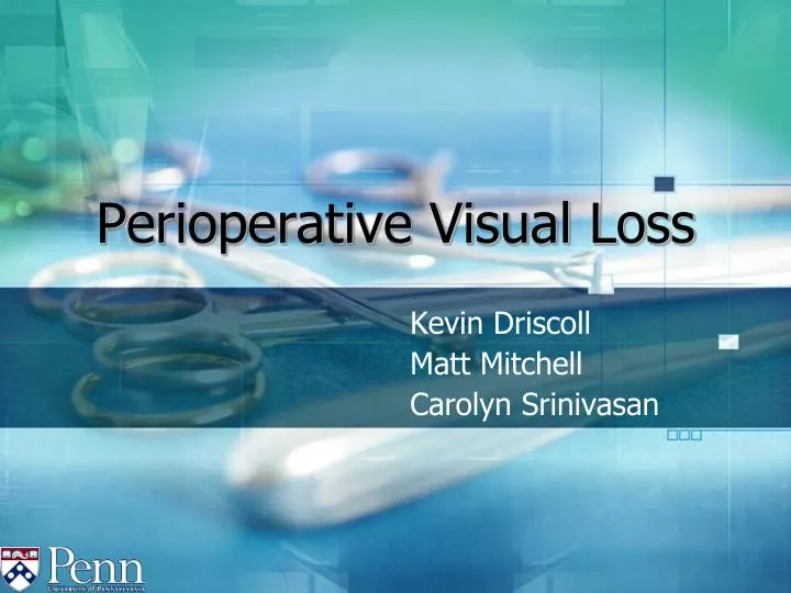 perioperative visual loss