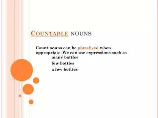 Countable nouns