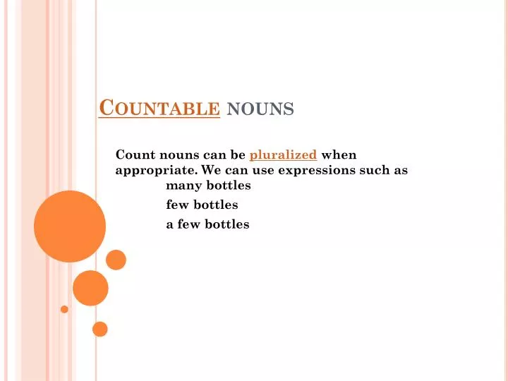 countable nouns