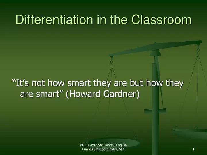 differentiation in the classroom