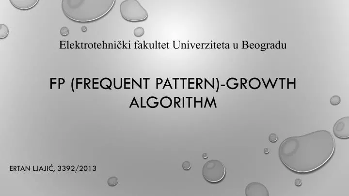 fp frequent pattern growth algorithm
