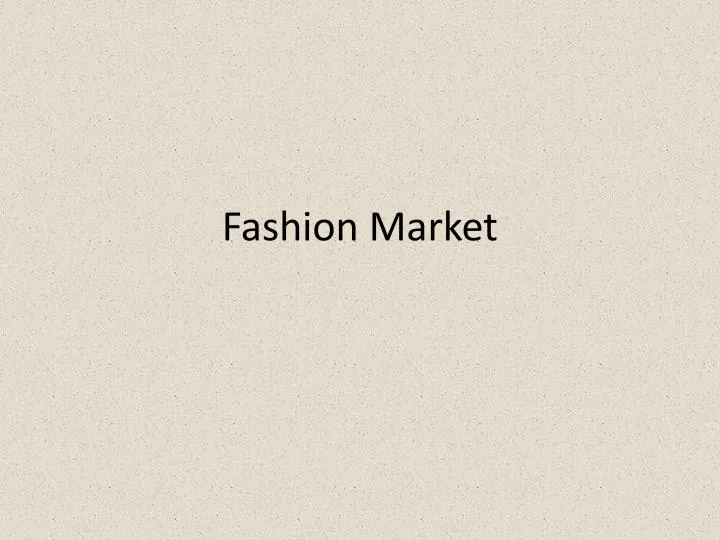fashion market