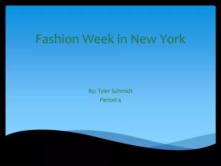 fashion week in new york