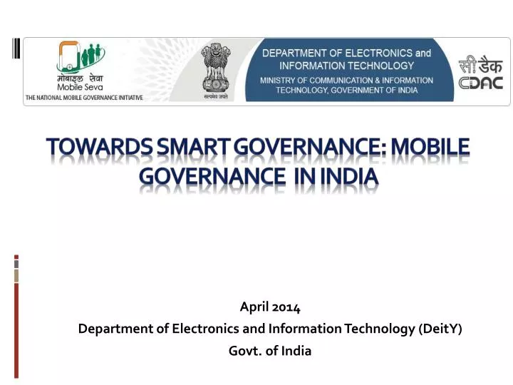 towards smart governance m obile governance in india