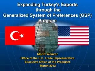 Expanding Turkey's Exports through the Generalized System of Preferences (GSP) Program