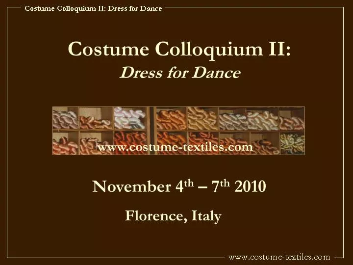 costume colloquium ii dress for dance