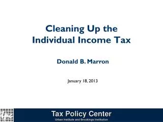 Cleaning Up the Individual Income Tax