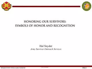 Hal Snyder Army Survivor Outreach Services