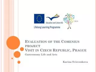 Evaluation of the Comenius project Visit in Czech Republic , Prague