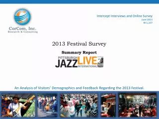 2013 Festival Survey Summary Report