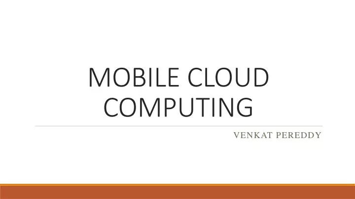 mobile cloud computing