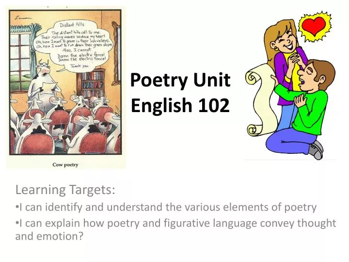 poetry unit english 102
