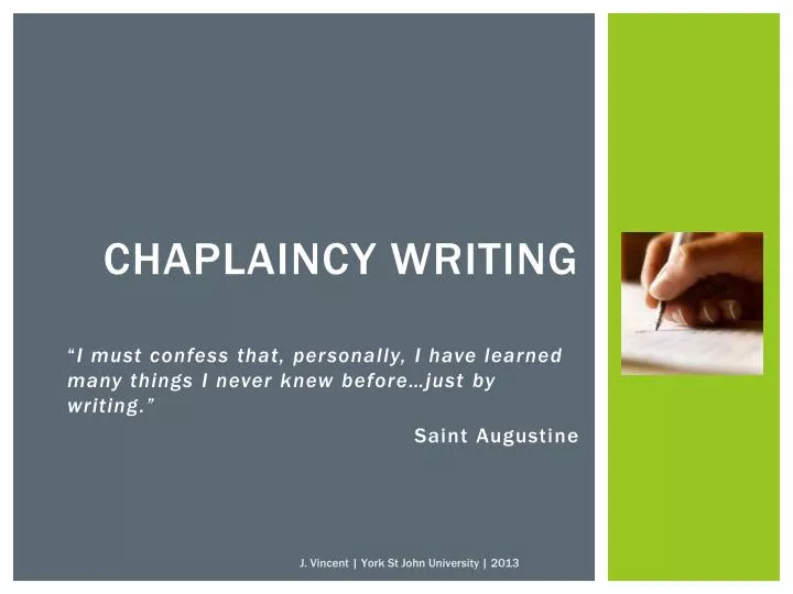 chaplaincy writing