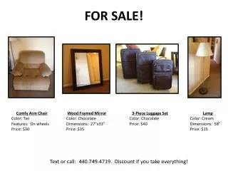 FOR SALE!