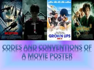Codes and conventions of a movie poster