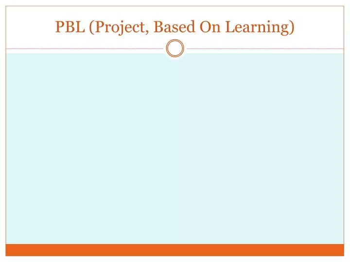 pbl project based on learning