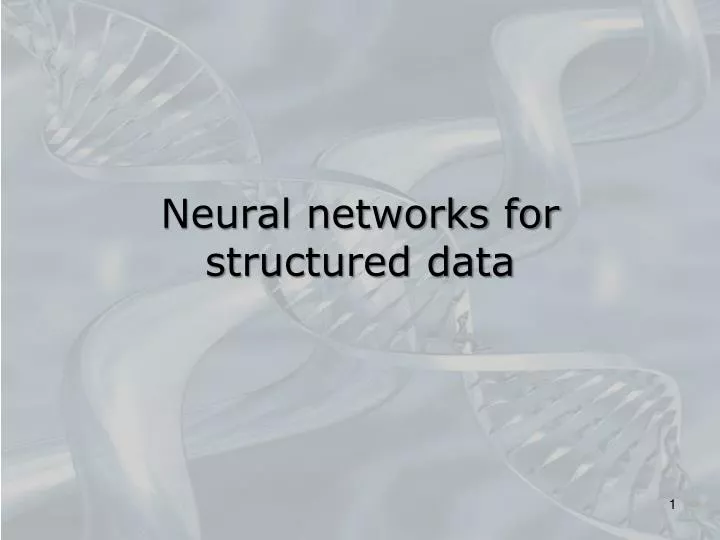 neural networks for structured data