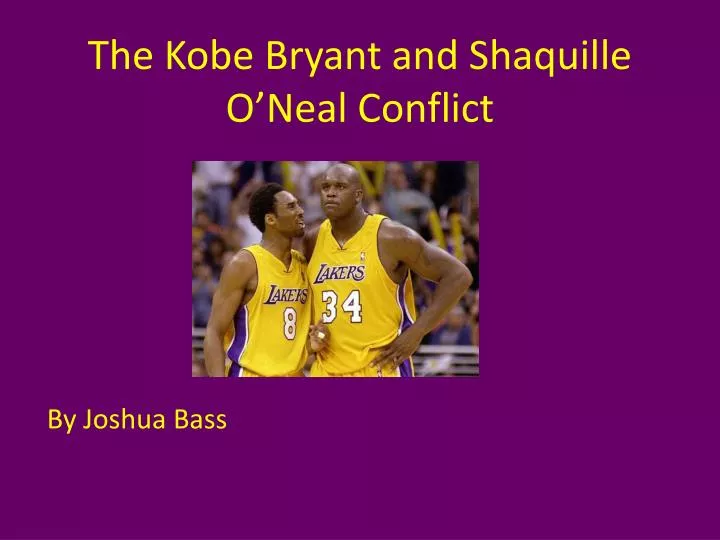 the kobe bryant and shaquille o neal conflict