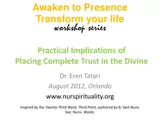 practical implications of placing complete trust in the divine