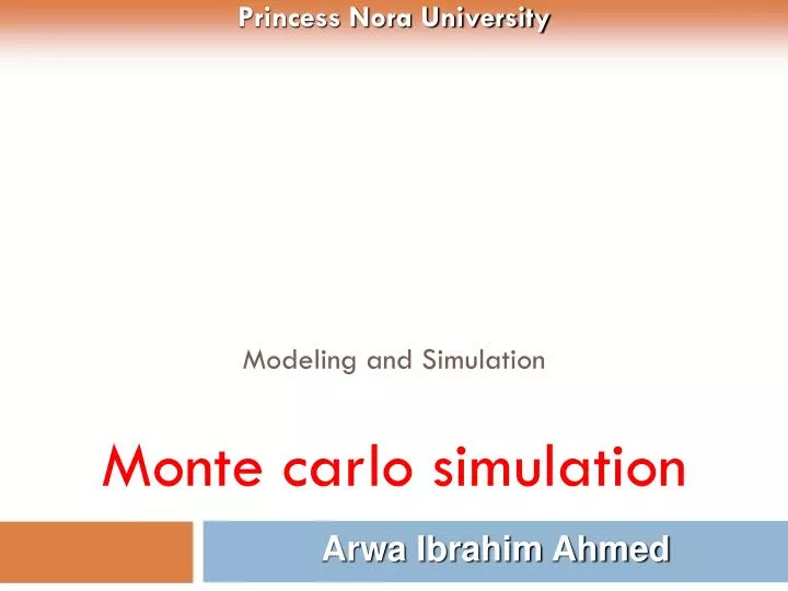 modeling and simulation monte carlo simulation