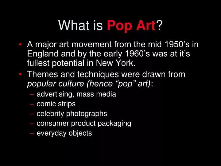 what is pop art