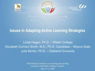 Issues in Adapting Active Learning Strategies