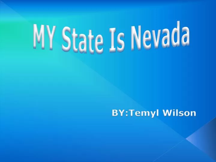 my state is nevada
