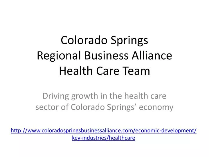 colorado springs regional business alliance health care team