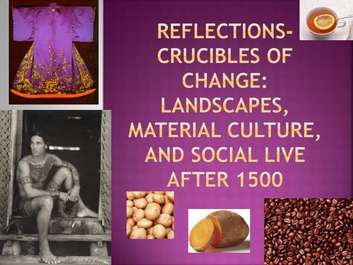 reflections crucibles of change landscapes material culture and social live after 1500