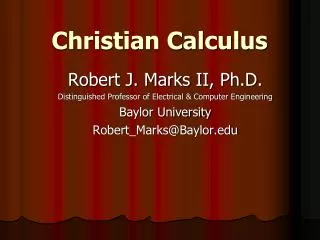 Christian Calculus
